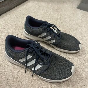Adidas gray and White Athletic Shoes